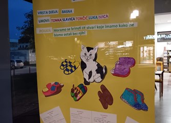 Djela malih kreativaca iz Kumičića i Hribara ispunila izlog knjižnice Galženica