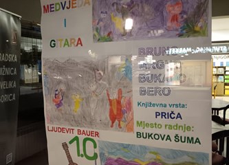 Djela malih kreativaca iz Kumičića i Hribara ispunila izlog knjižnice Galženica