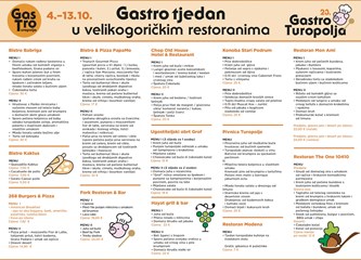 Kreće Gastro tjedan: Više od 10 velikogoričkih restorana pripremilo menije po promotivnim cijenama