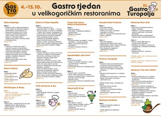 Kreće Gastro tjedan: Više od 10 velikogoričkih restorana pripremilo menije po promotivnim cijenama