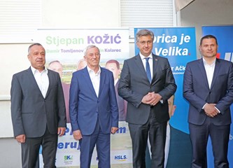 FOTO Plenković u Velikoj Gorici dao podršku kandidatima