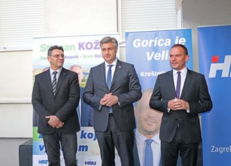 FOTO Plenković u Velikoj Gorici dao podršku kandidatima